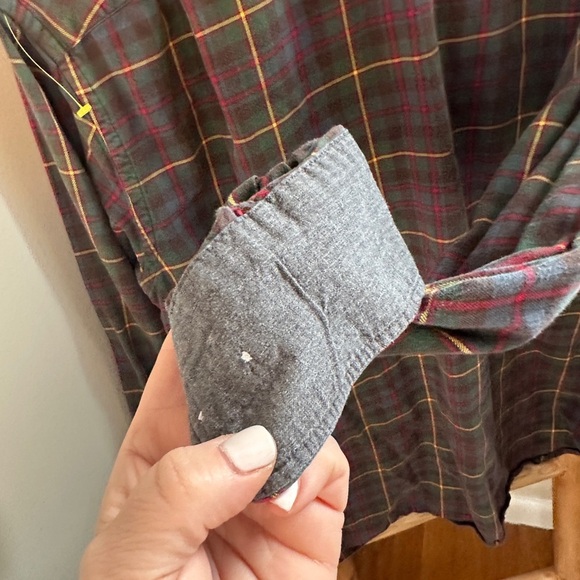 J. McLaughlin Plaid Cotton Button Down Shirt with Contrast Size Small - Picture 6 of 6